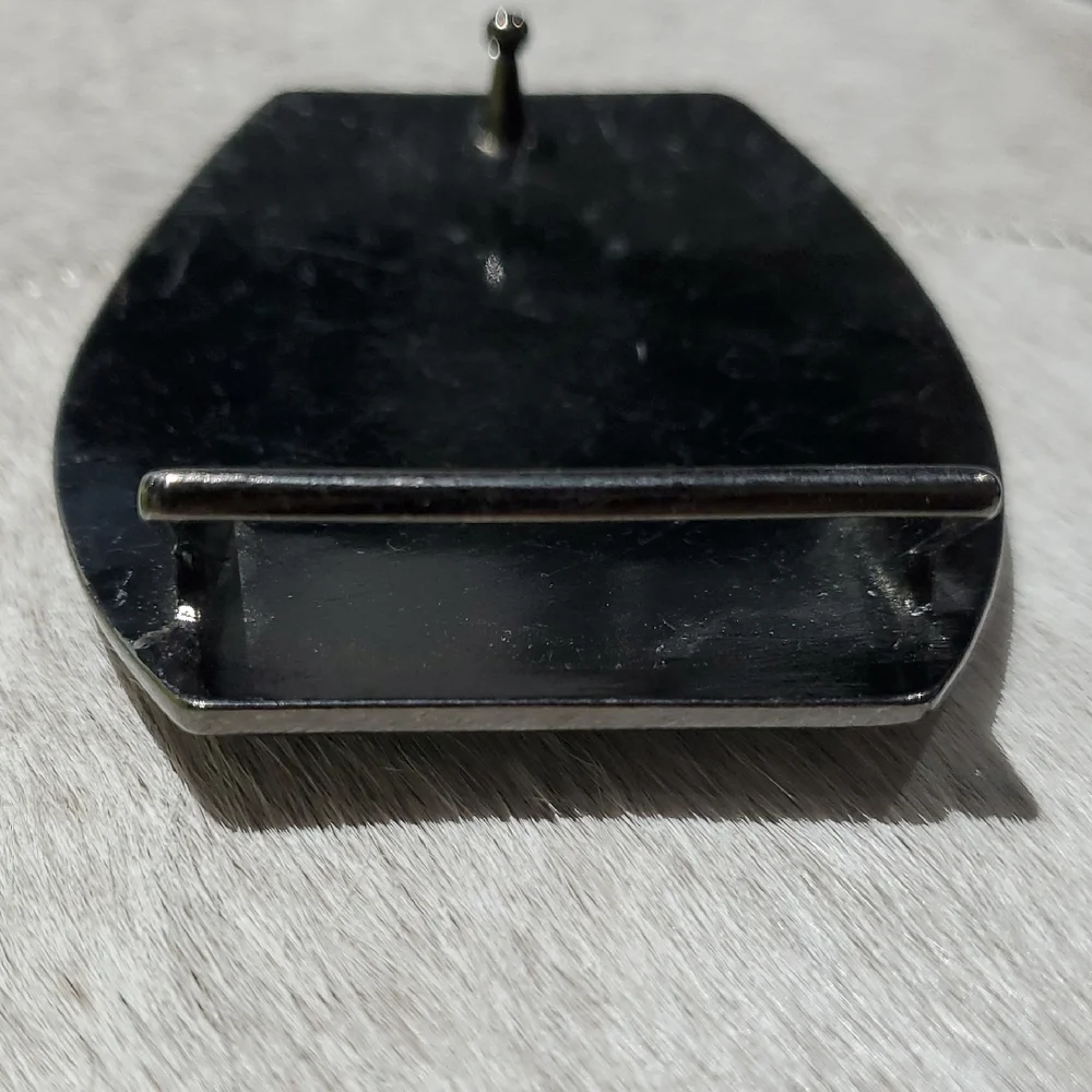 Guess Black and Silver Cross Belt Buckle